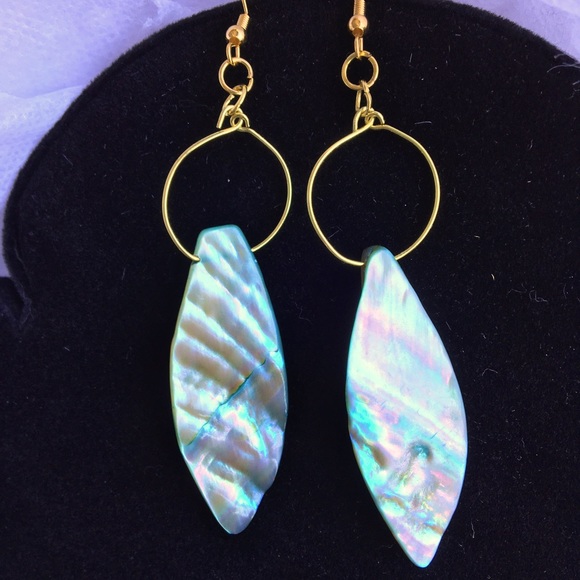 Boho Iridescent Glass Earrings - Picture 3 of 6